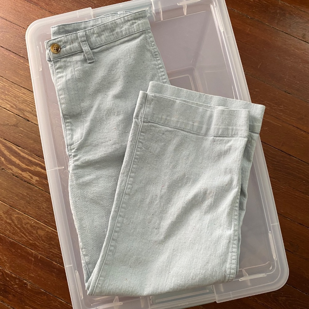 Madewell Slim Emmett Wide-Leg Crop Pants in Speckle - Size 27 - Picture 8 of 8